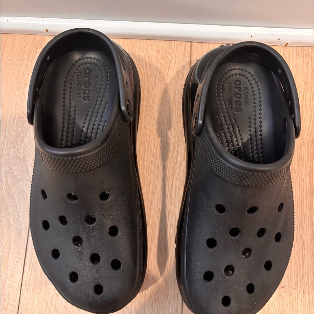 Crocs Unisex Mega Crush Clog Platform Black Sandal Men’s 7/Women’s 9 - Picture 5 of 11